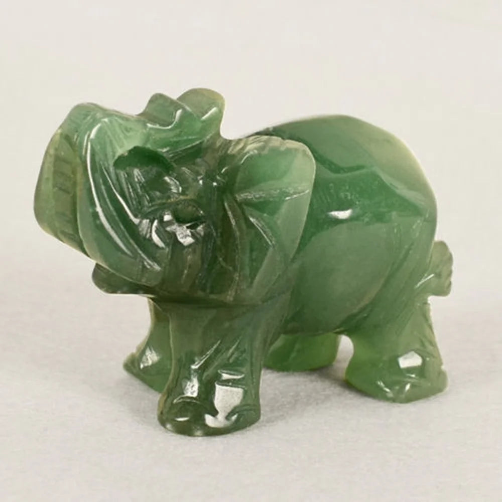 Mini Crystal Elephant Carvings