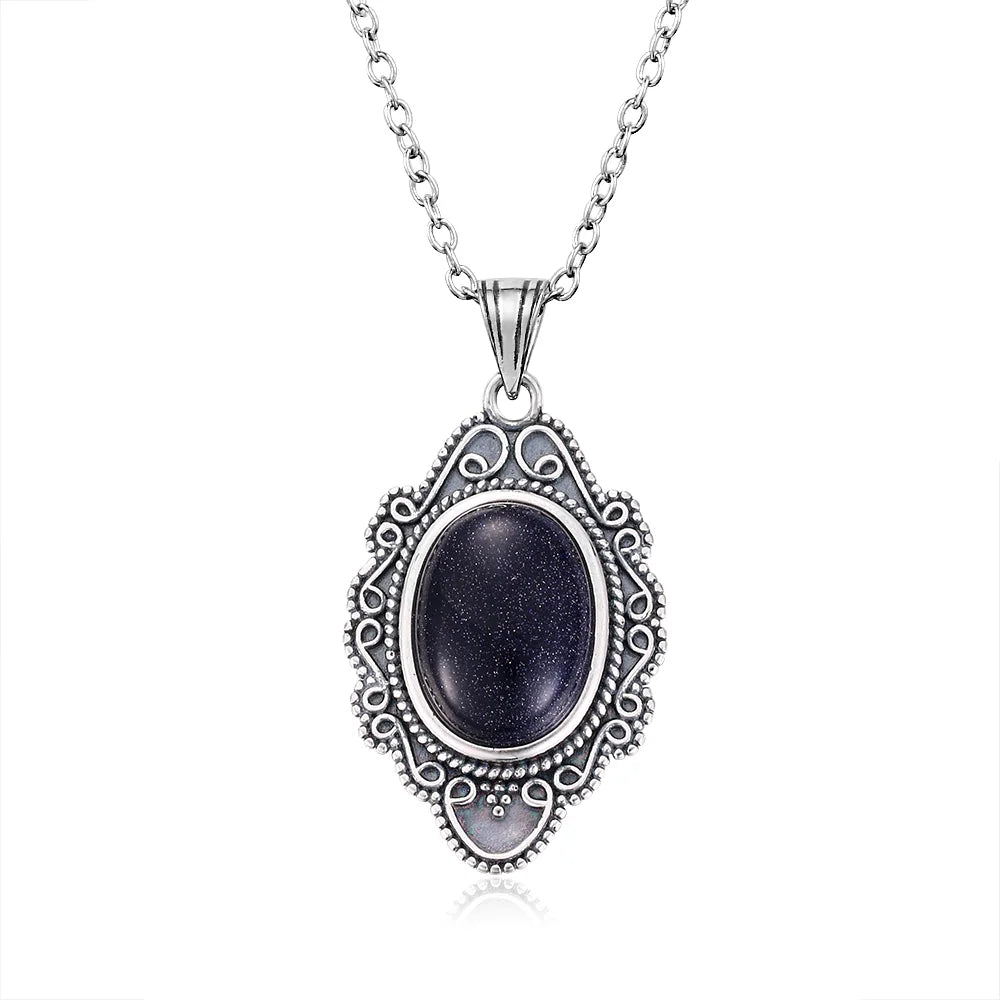 925 Sterling Silver Framed Crystal Necklace - Shield Collection
