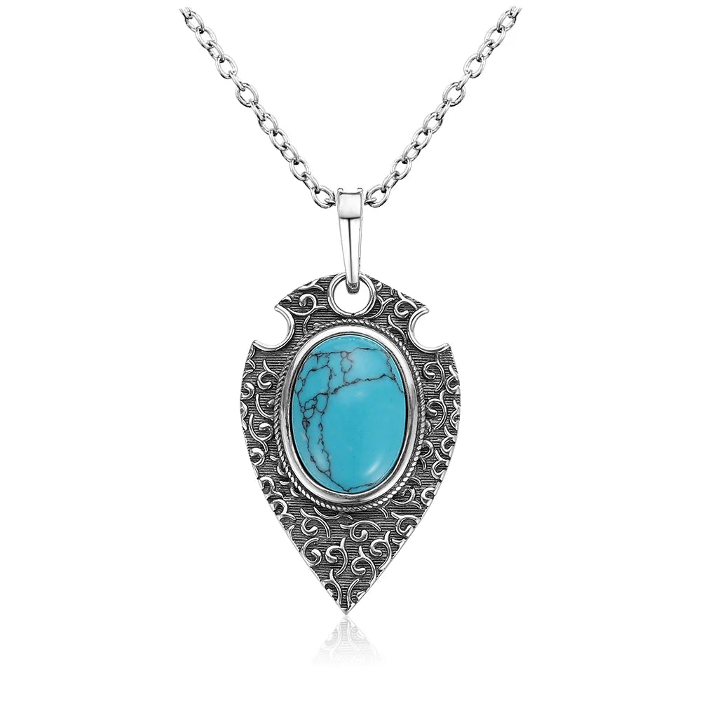 925 Sterling Silver Framed Crystal Necklace - Shield Collection