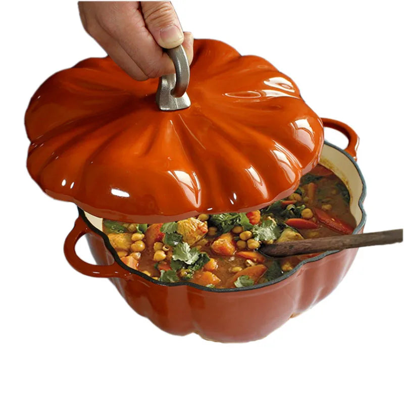 Cast Iron Pumpkin Dutch Oven - 3.5qt