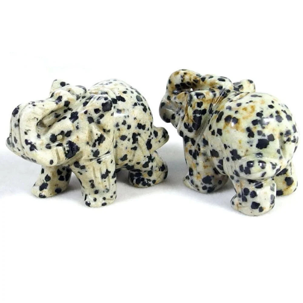 Mini Crystal Elephant Carvings