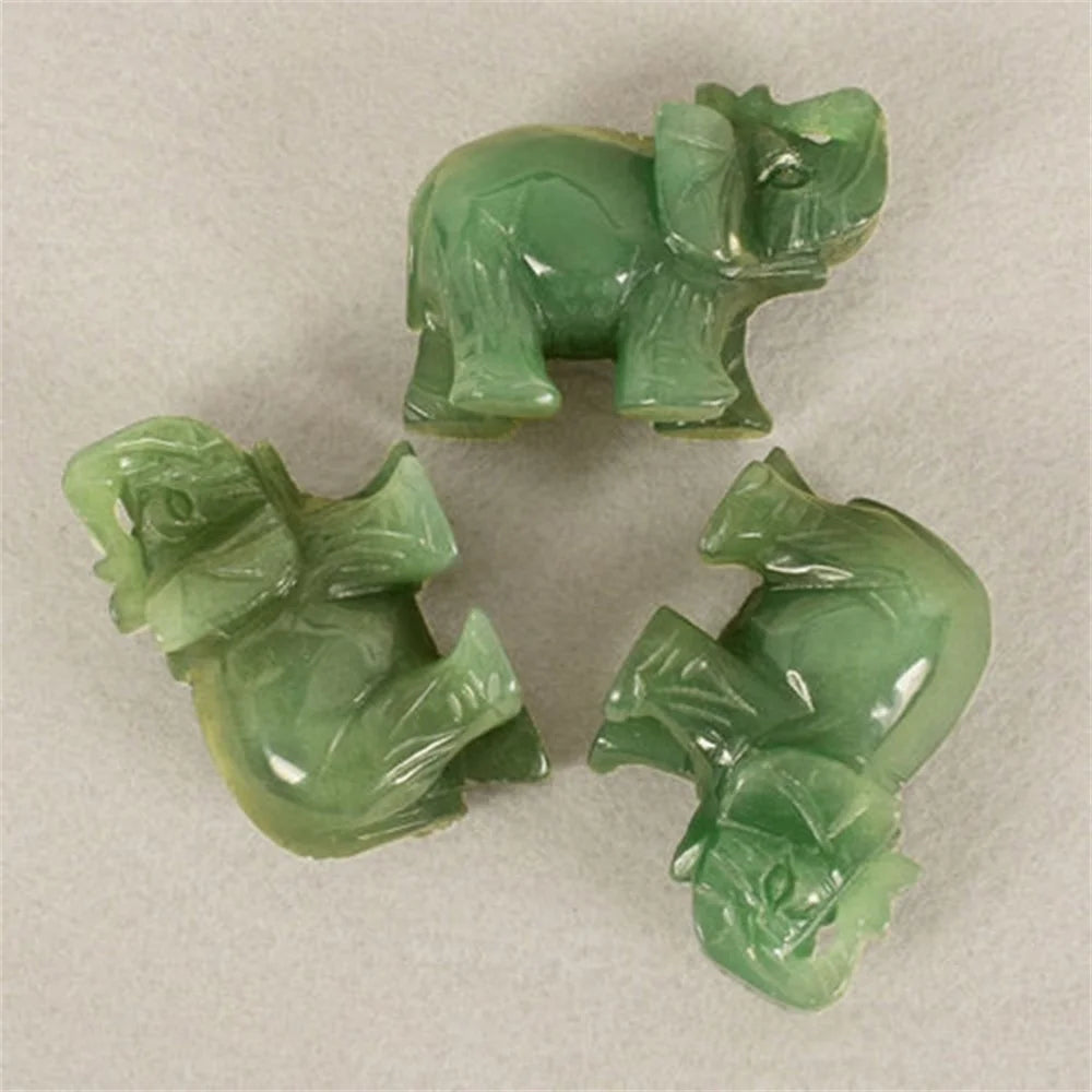 Mini Crystal Elephant Carvings