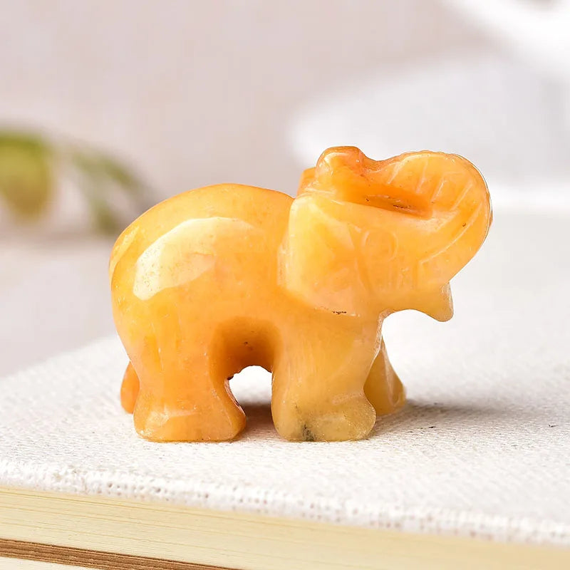 Mini Crystal Elephant Carvings