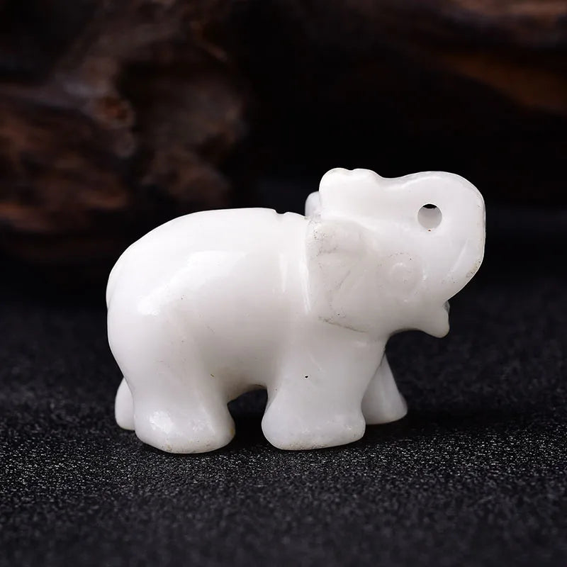 Mini Crystal Elephant Carvings
