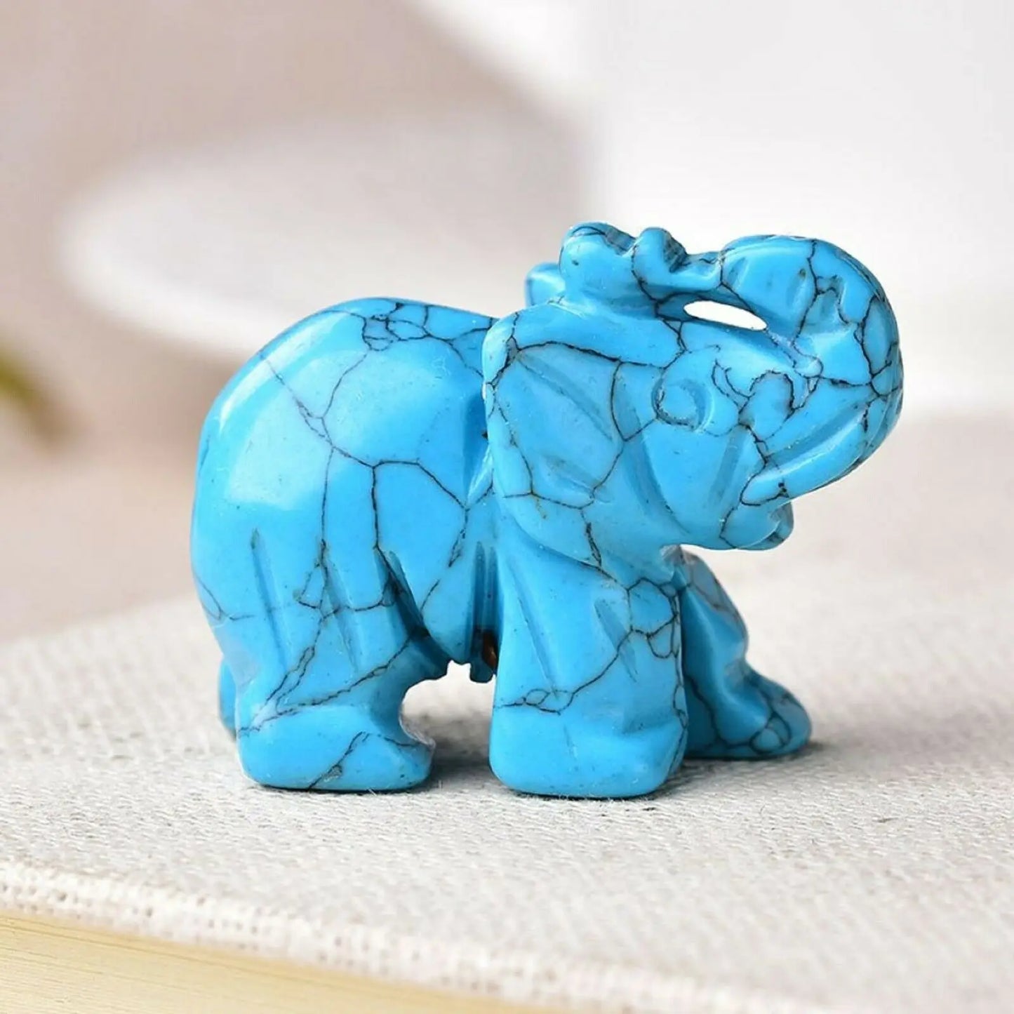 Mini Crystal Elephant Carvings