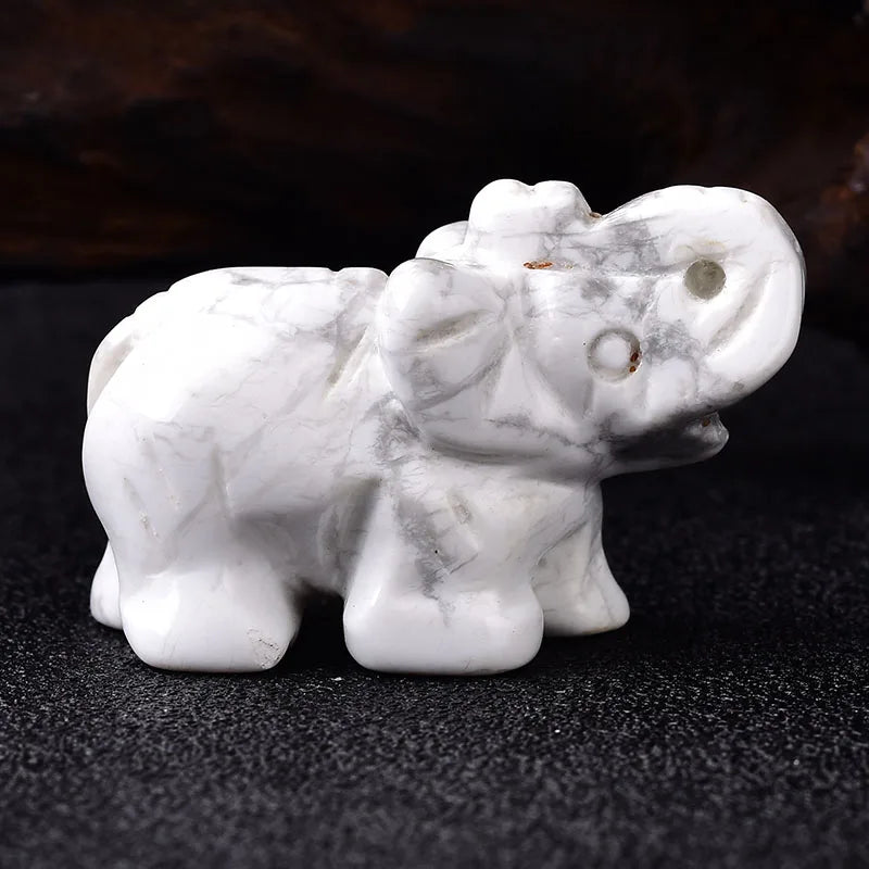 Mini Crystal Elephant Carvings