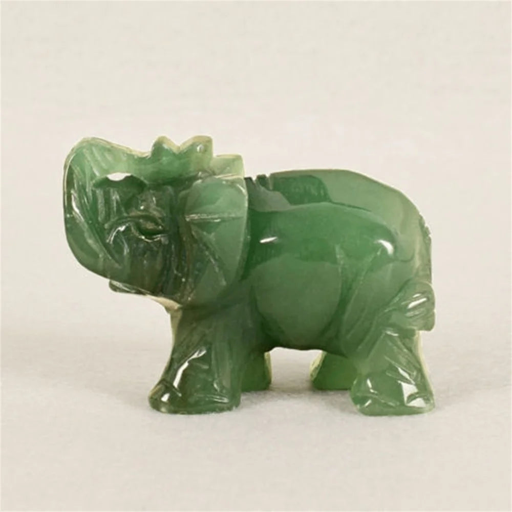 Mini Crystal Elephant Carvings