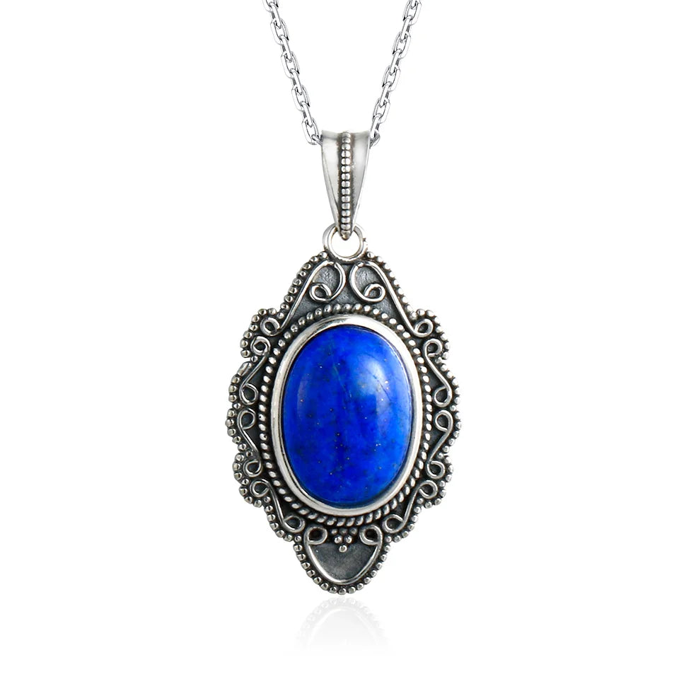 925 Sterling Silver Framed Crystal Necklace - Shield Collection