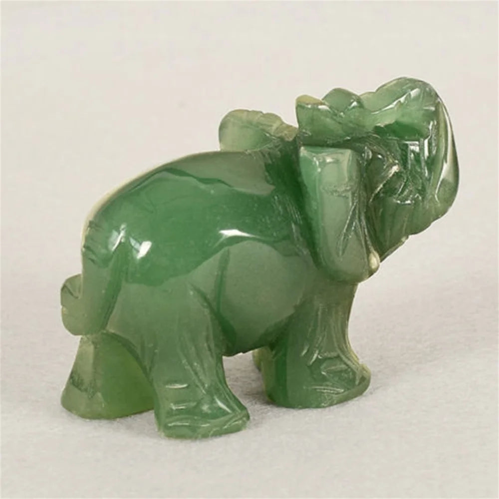 Mini Crystal Elephant Carvings