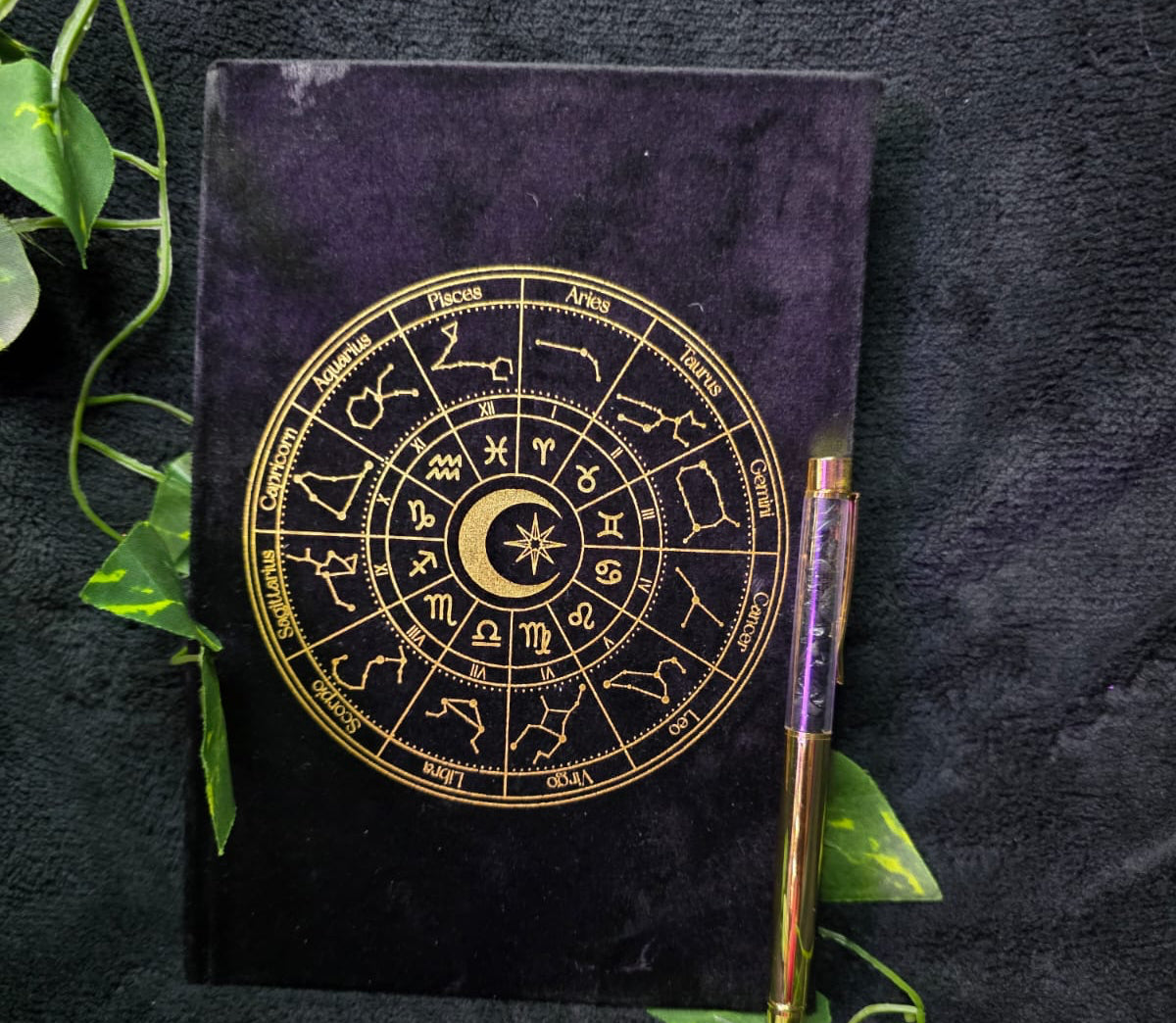 Zodiac Journal with Crystal Pen