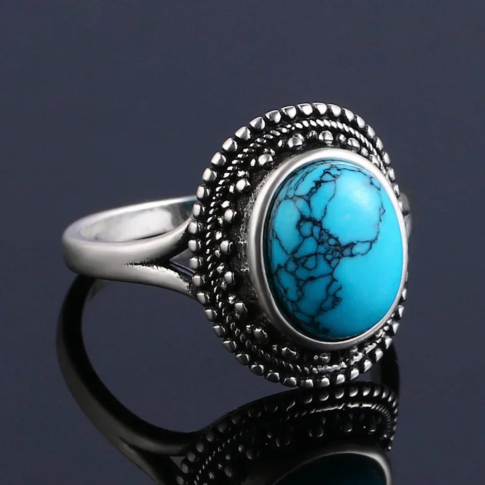 925 Sterling Silver Rings - Turquoise Collection - non-plated