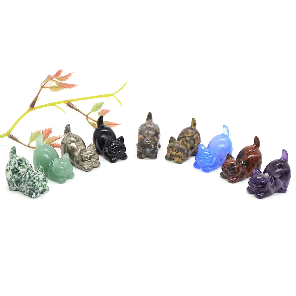 Mini Playful Kitty Carving