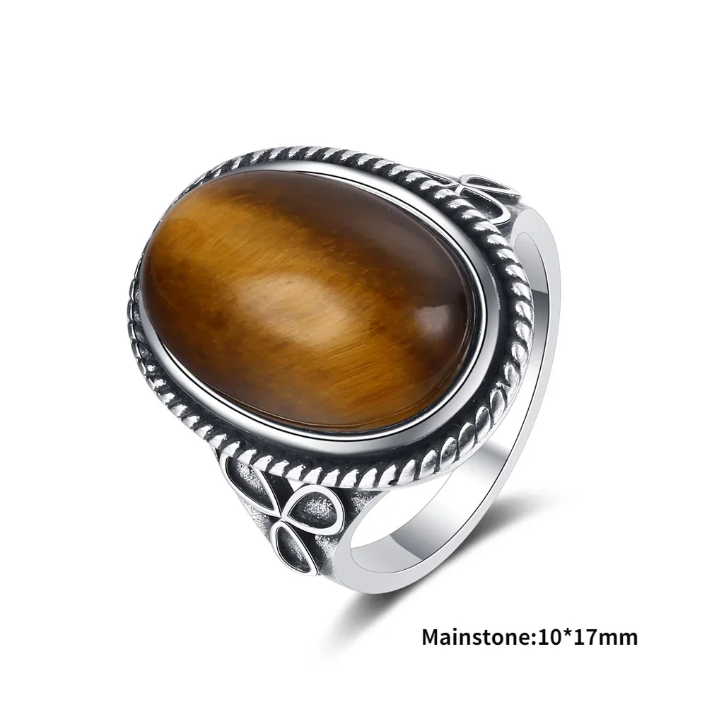 925 Sterling Silver Rings - Tigers Eye Collection - non-plated