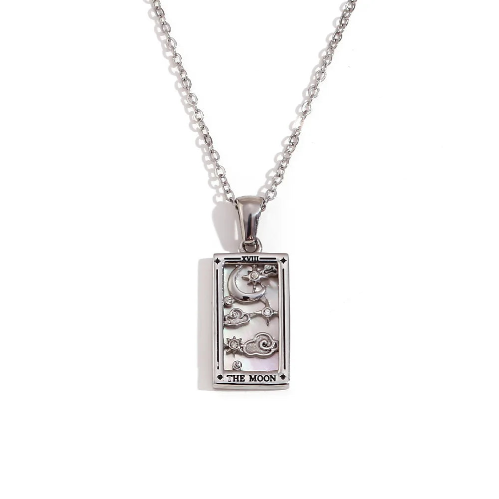 Stainless Steel Tarot Necklaces - Etherial Collection - Rhodium or 18k Gold Plated