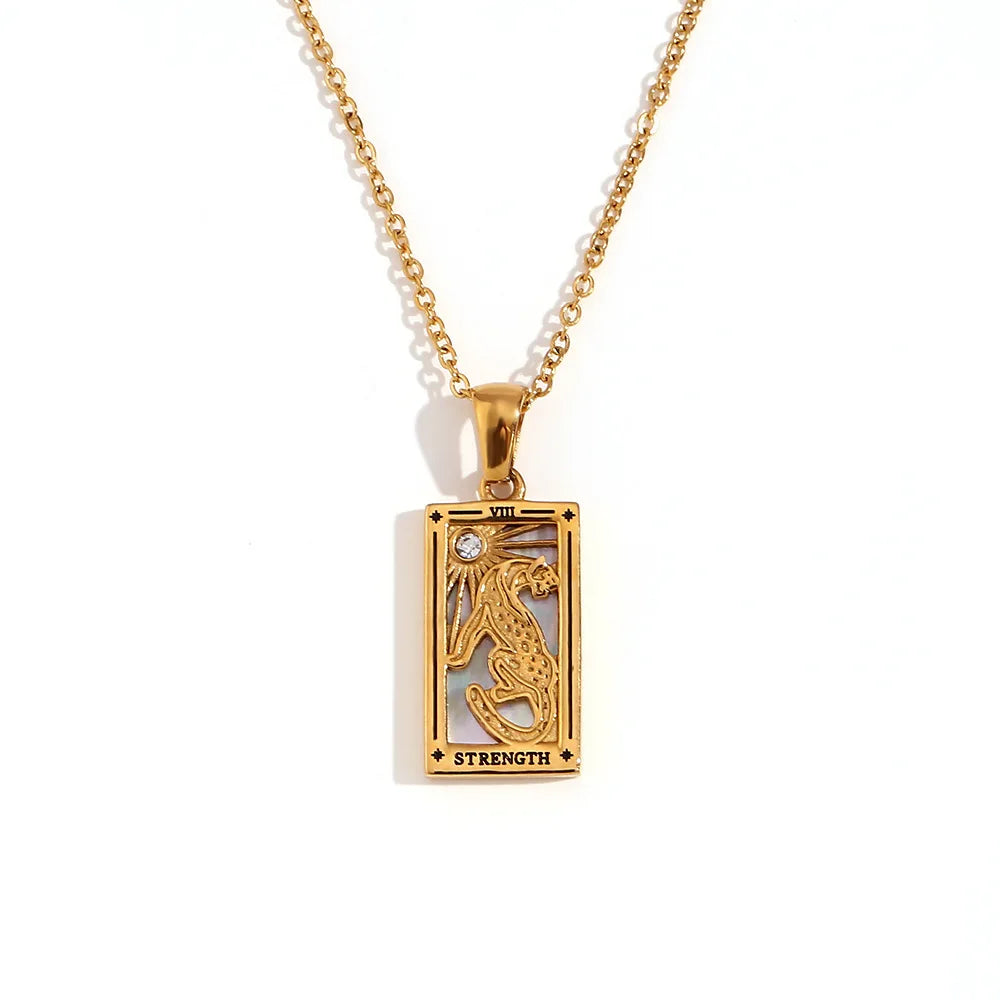 Stainless Steel Tarot Necklaces - Etherial Collection - Rhodium or 18k Gold Plated