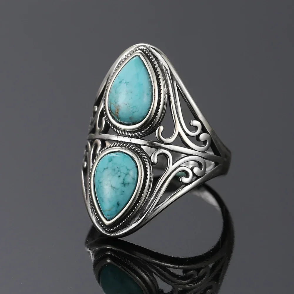 925 Sterling Silver Rings - Turquoise Collection - non-plated