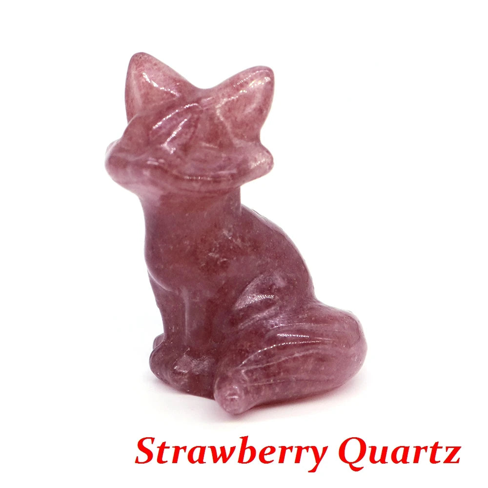 Mini Crystal Fox Carvings
