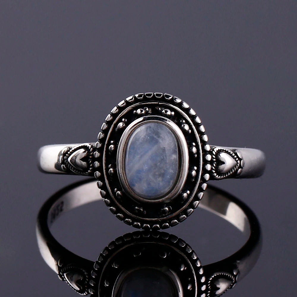 925 Sterling Silver Rings - Moonstone Collection - non-plated