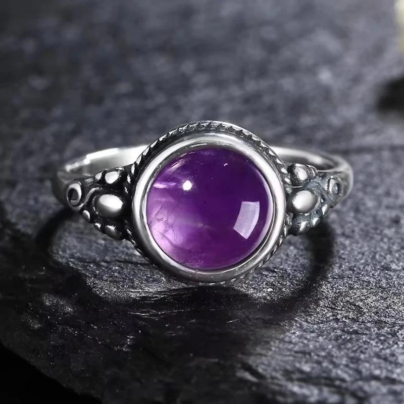 925 Sterling Silver Rings - Amethyst Collection - non-plated
