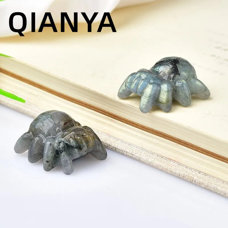 Mini Jumping Spider Crystal Carvings