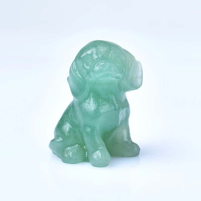 Mini Crystal Dog Carvings