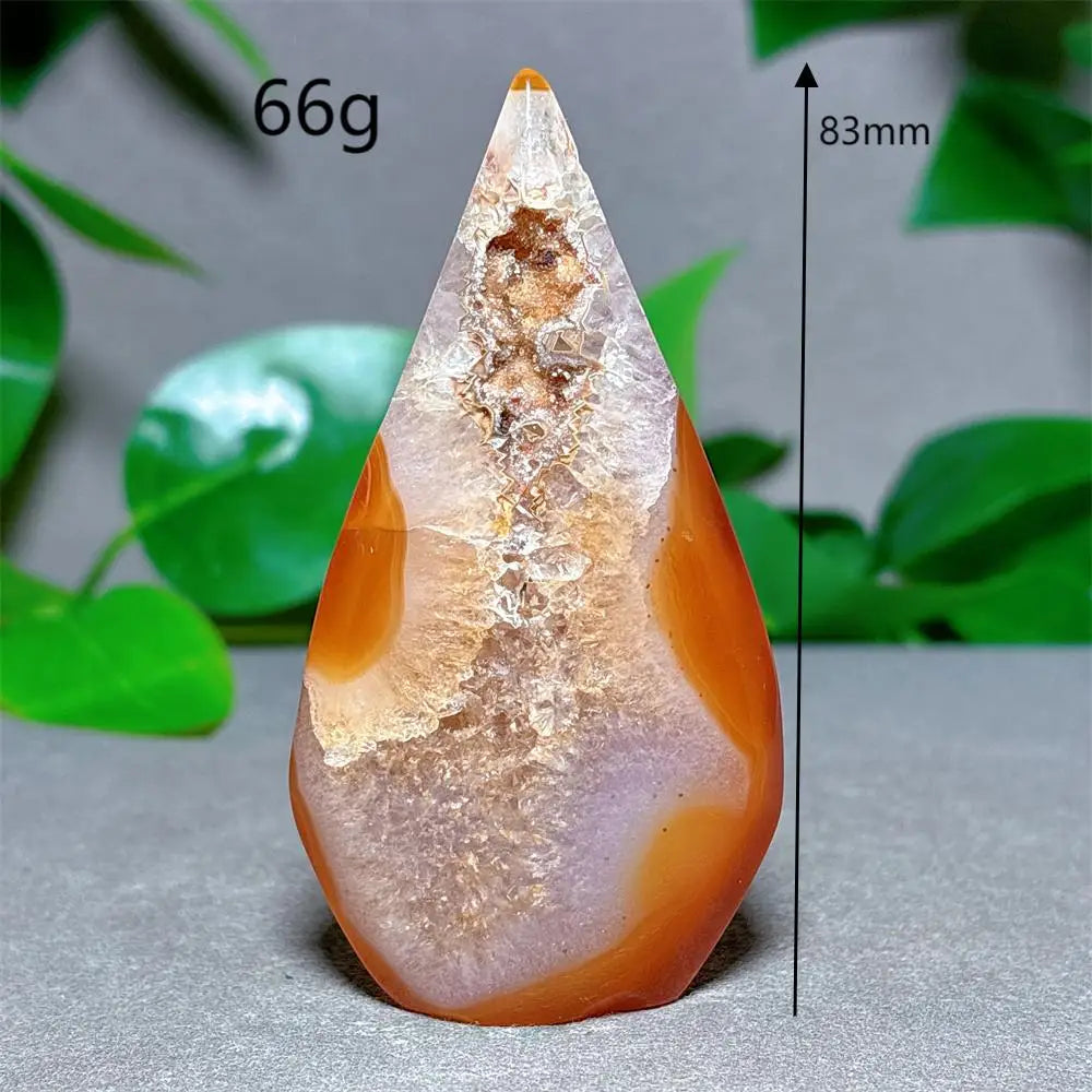 Carnelian Crystal Druzy Free Form