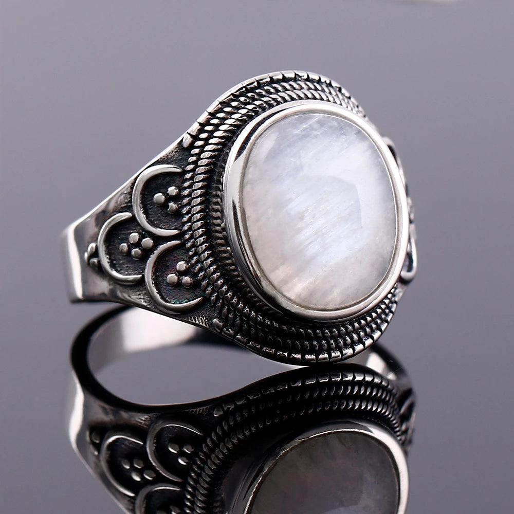 925 Sterling Silver Rings - Moonstone Collection - non-plated