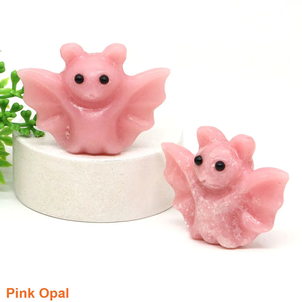 Mini Baby Bat Crystal Carvings