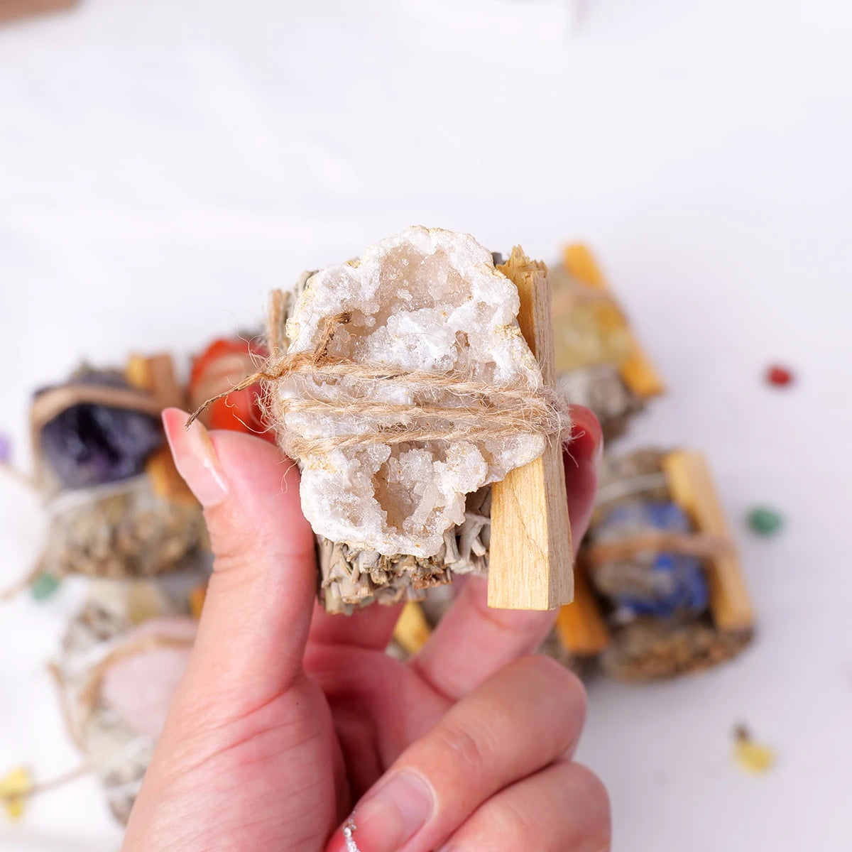 Mini Sacred Bundles -Herb,Incense,Crystal Bundle