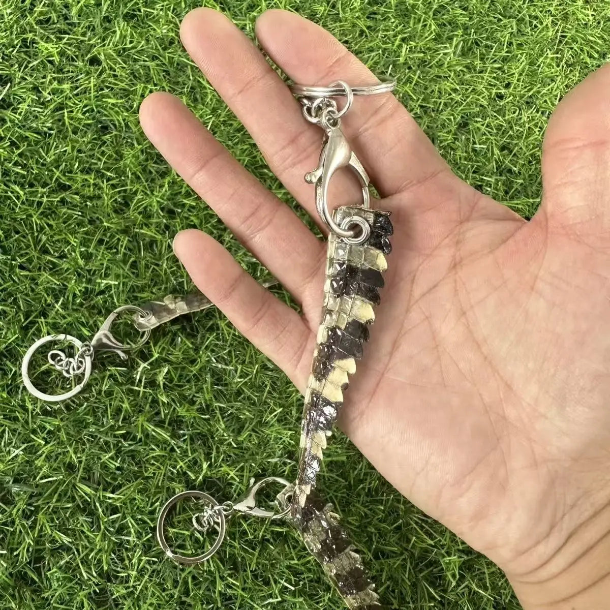 Taxidermy Crocodile Head and Tail Keychains