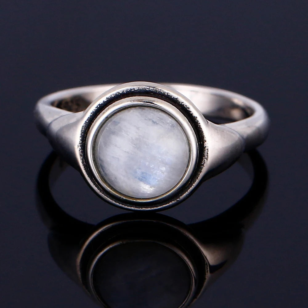 925 Sterling Silver Rings - Moonstone Collection - non-plated