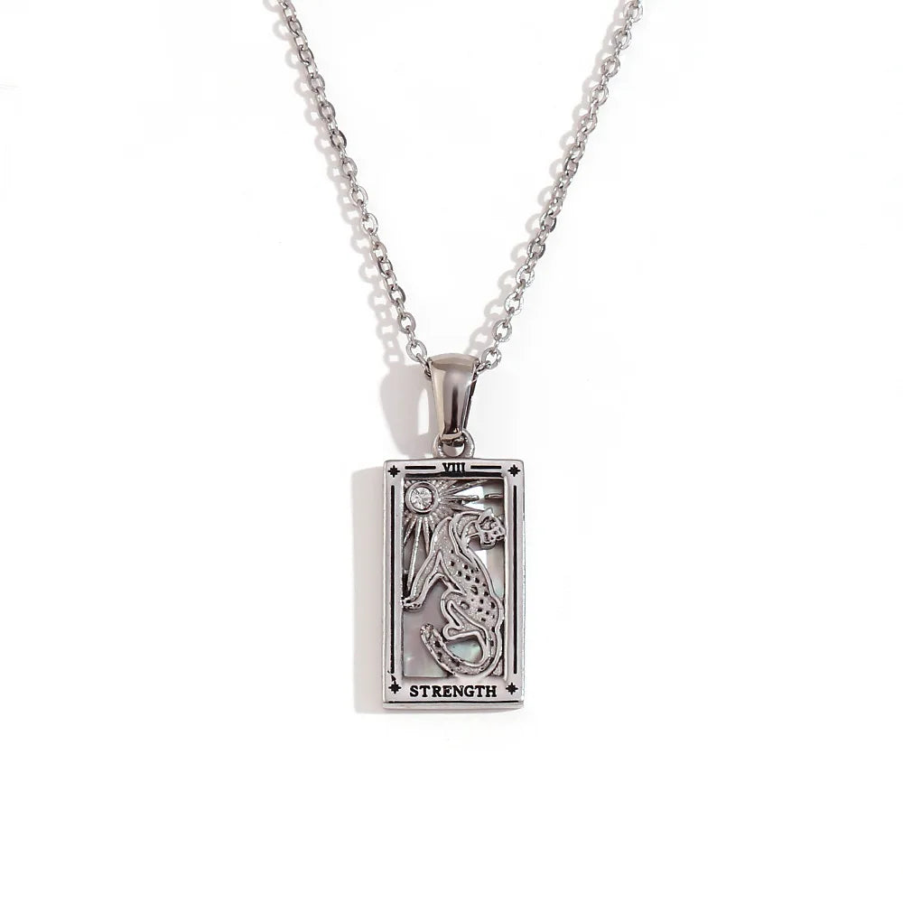 Stainless Steel Tarot Necklaces - Etherial Collection - Rhodium or 18k Gold Plated