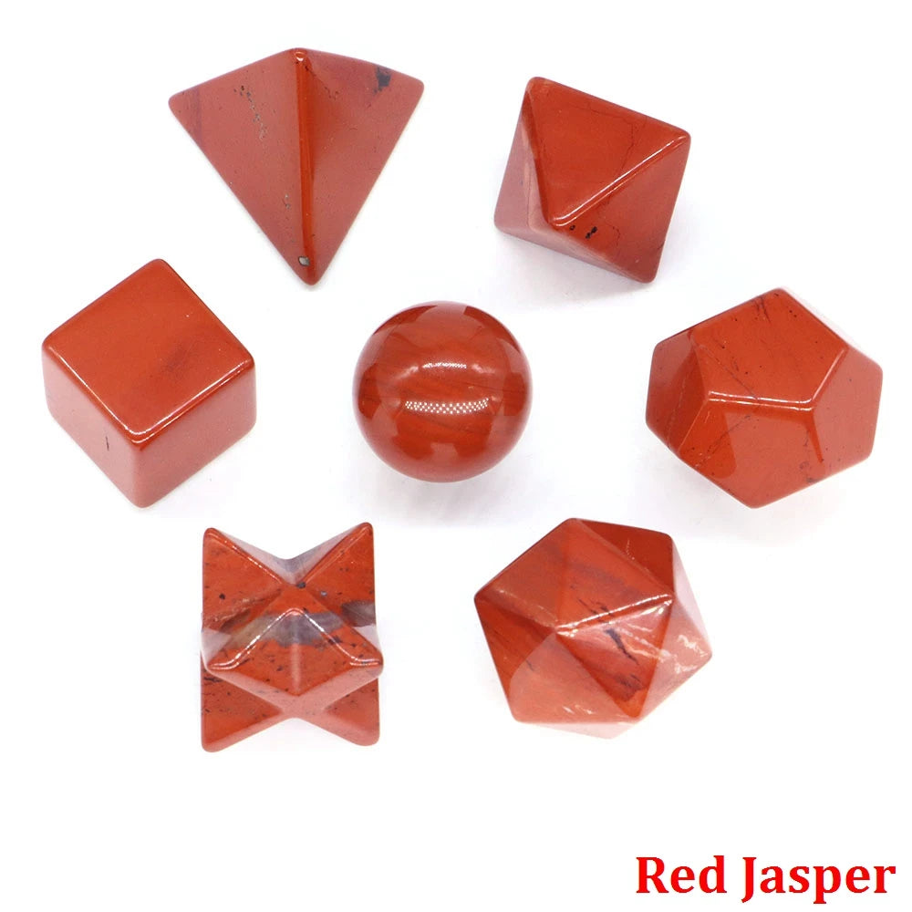 7 Piece Sacred Geometry Crystal Carving Sets