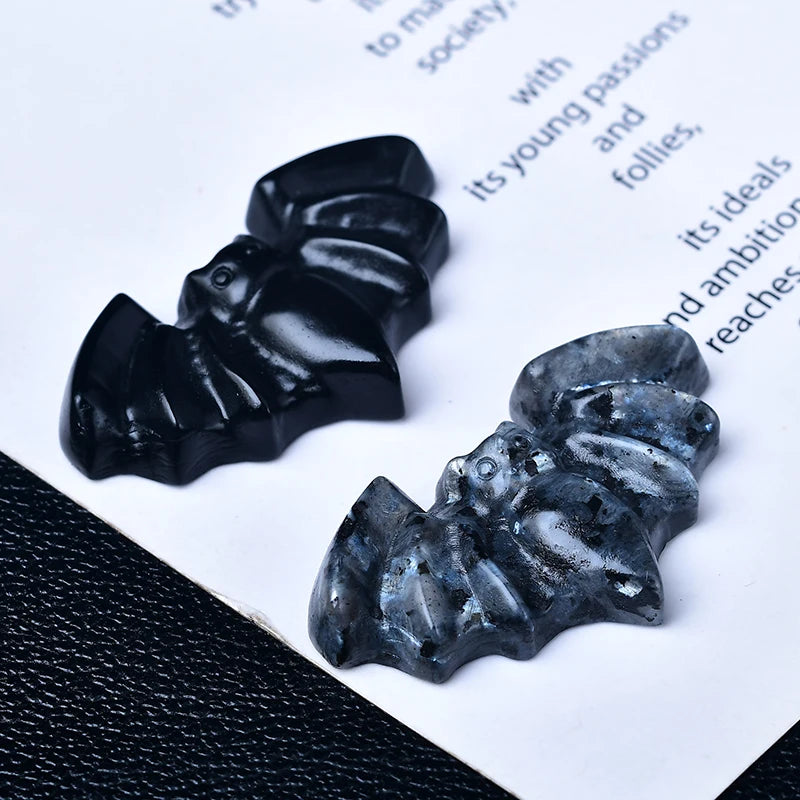 Mini Bat Crystal Carvings
