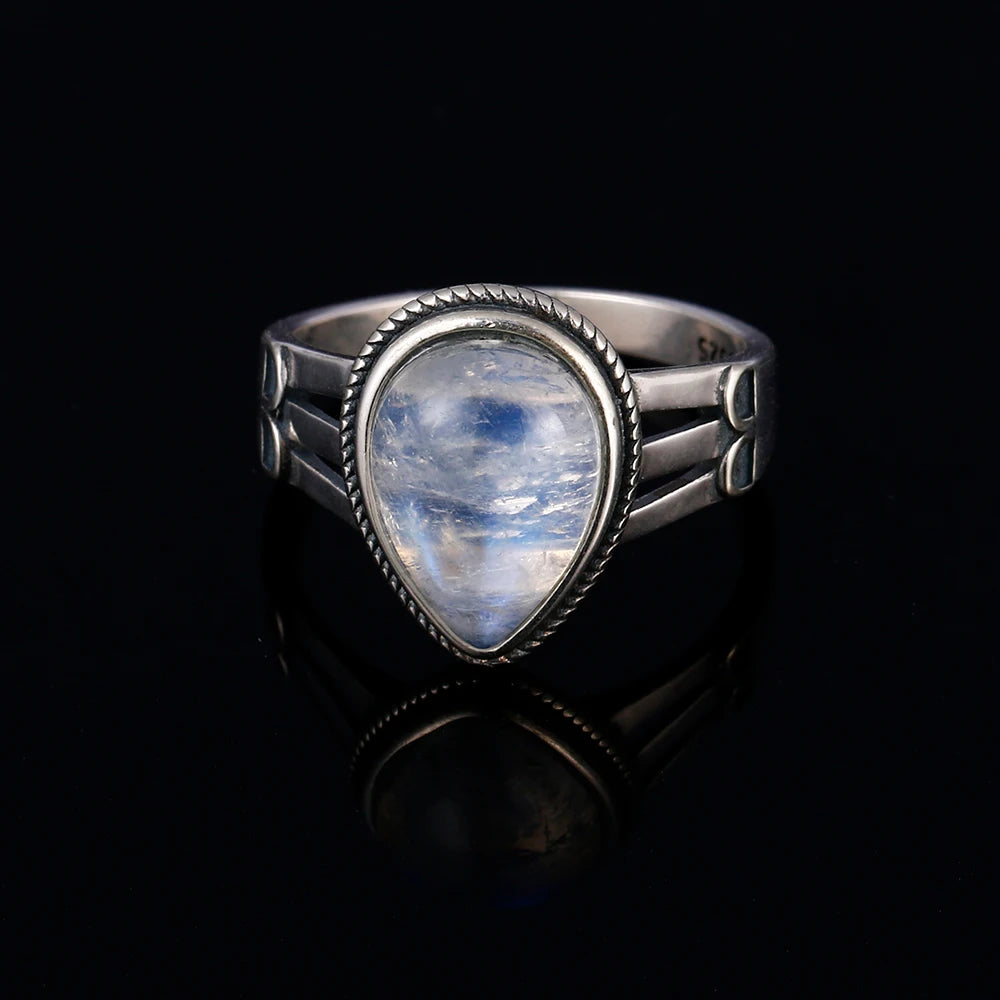 925 Sterling Silver Rings - Moonstone Collection - non-plated
