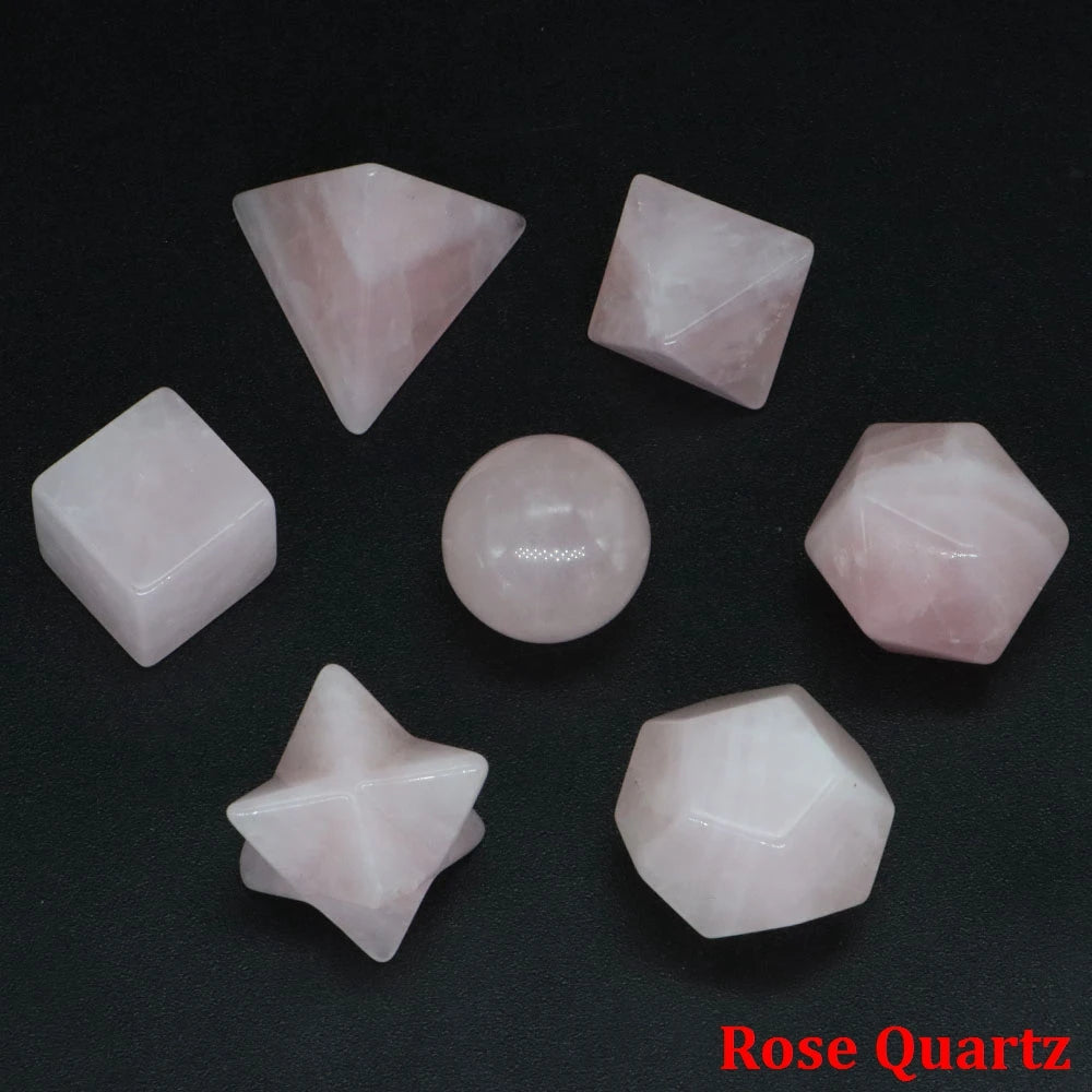7 Piece Sacred Geometry Crystal Carving Sets