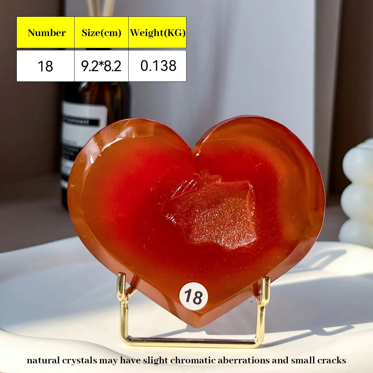 Large Carnelian Crystal Druzy Heart