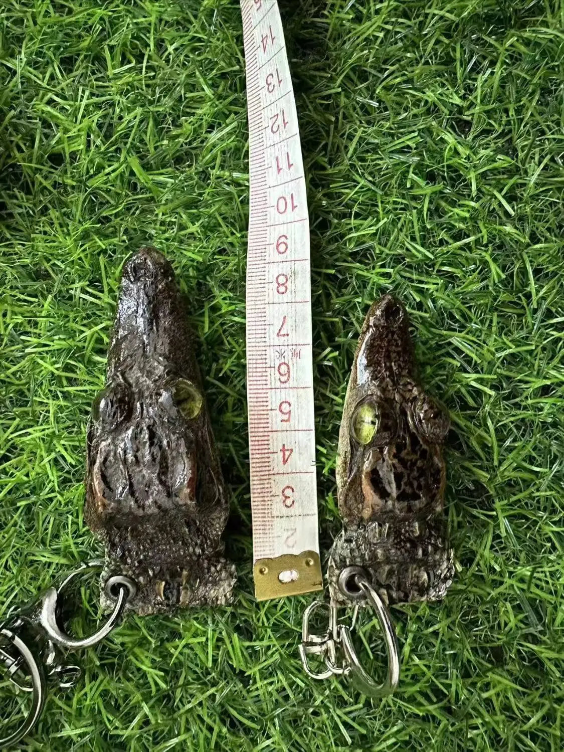 Taxidermy Crocodile Head and Tail Keychains