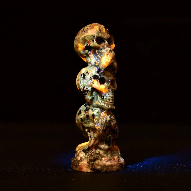 Stacked Skulls Crystal Carvings