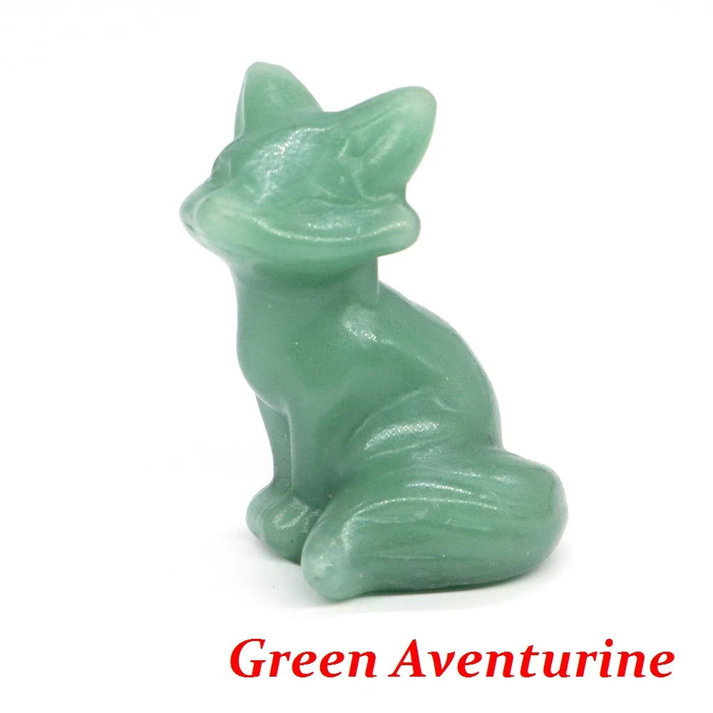 Mini Crystal Fox Carvings