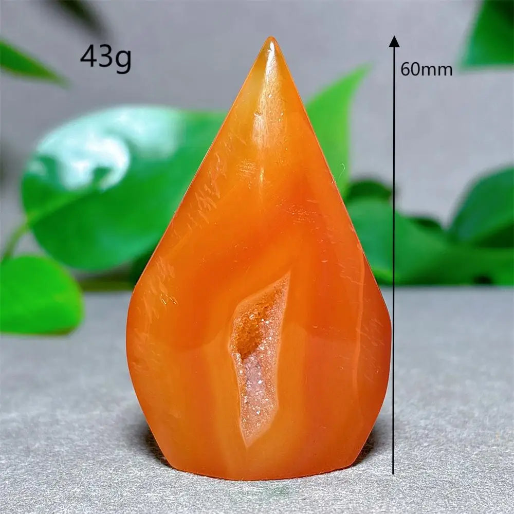 Carnelian Crystal Druzy Free Form