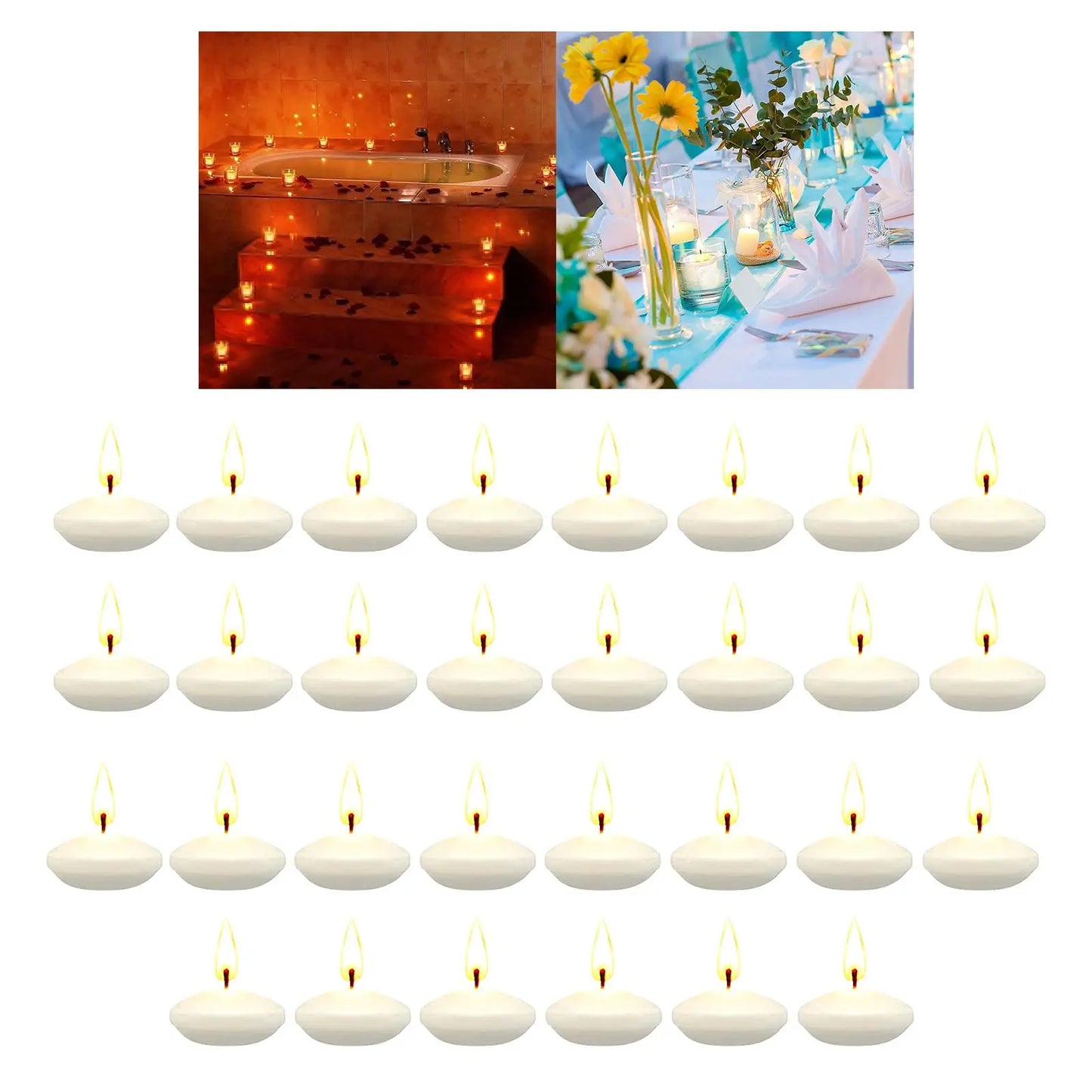 Unscented Floating Candles - 30PCS