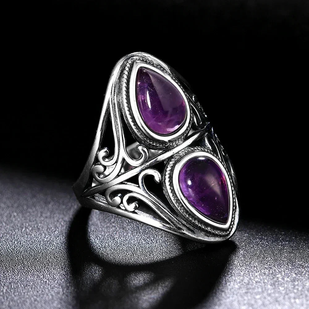925 Sterling Silver Rings - Amethyst Collection - non-plated