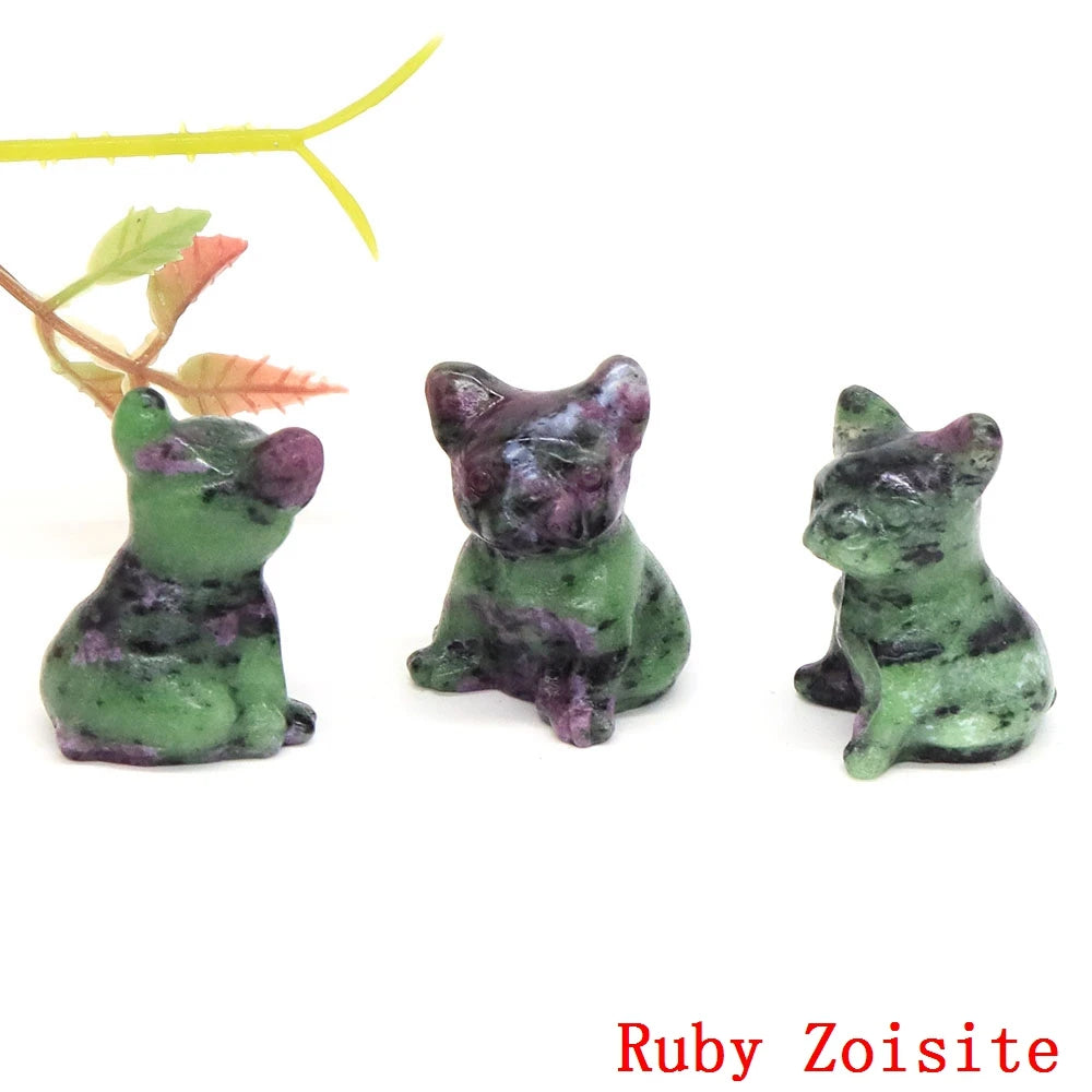 Mini French Bulldog Crystal Carvings