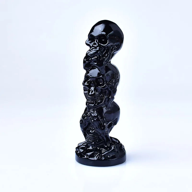 Stacked Skulls Crystal Carvings