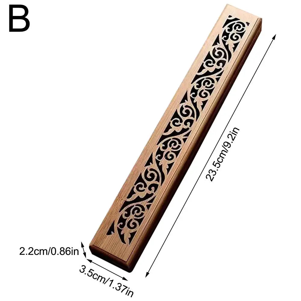 Bamboo Anti-Ash Incense Burner Box