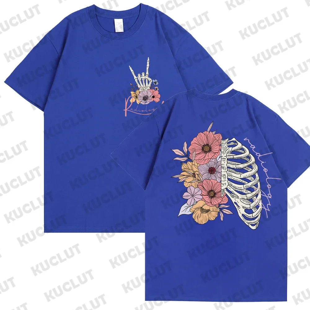 Floral Skeleton T-Shirt
