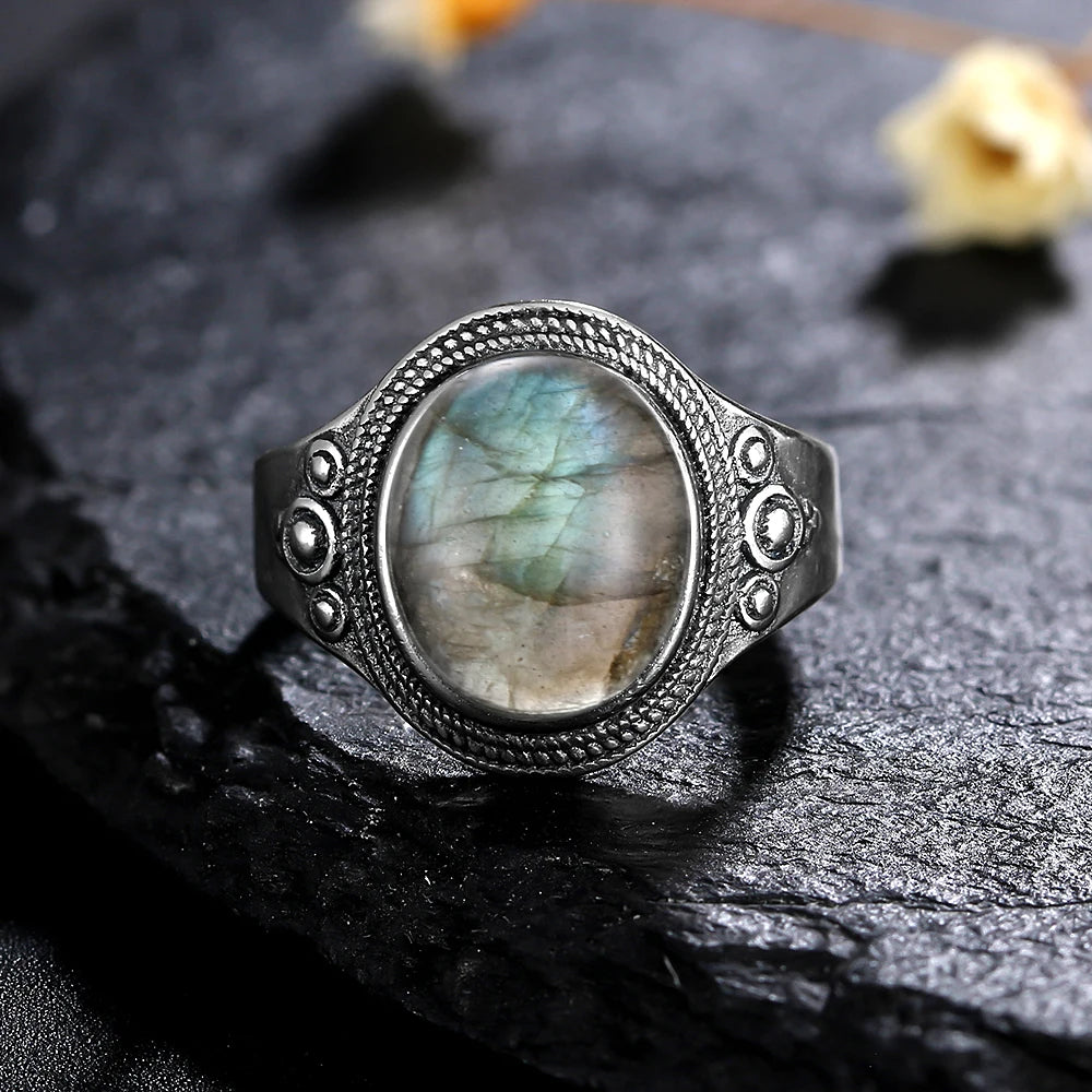 925 Sterling Silver Rings - Labradorite Collection - non-plated