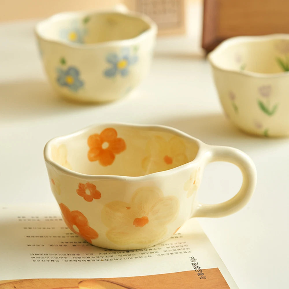 Handmade Floral Tea Cup - 8.5oz