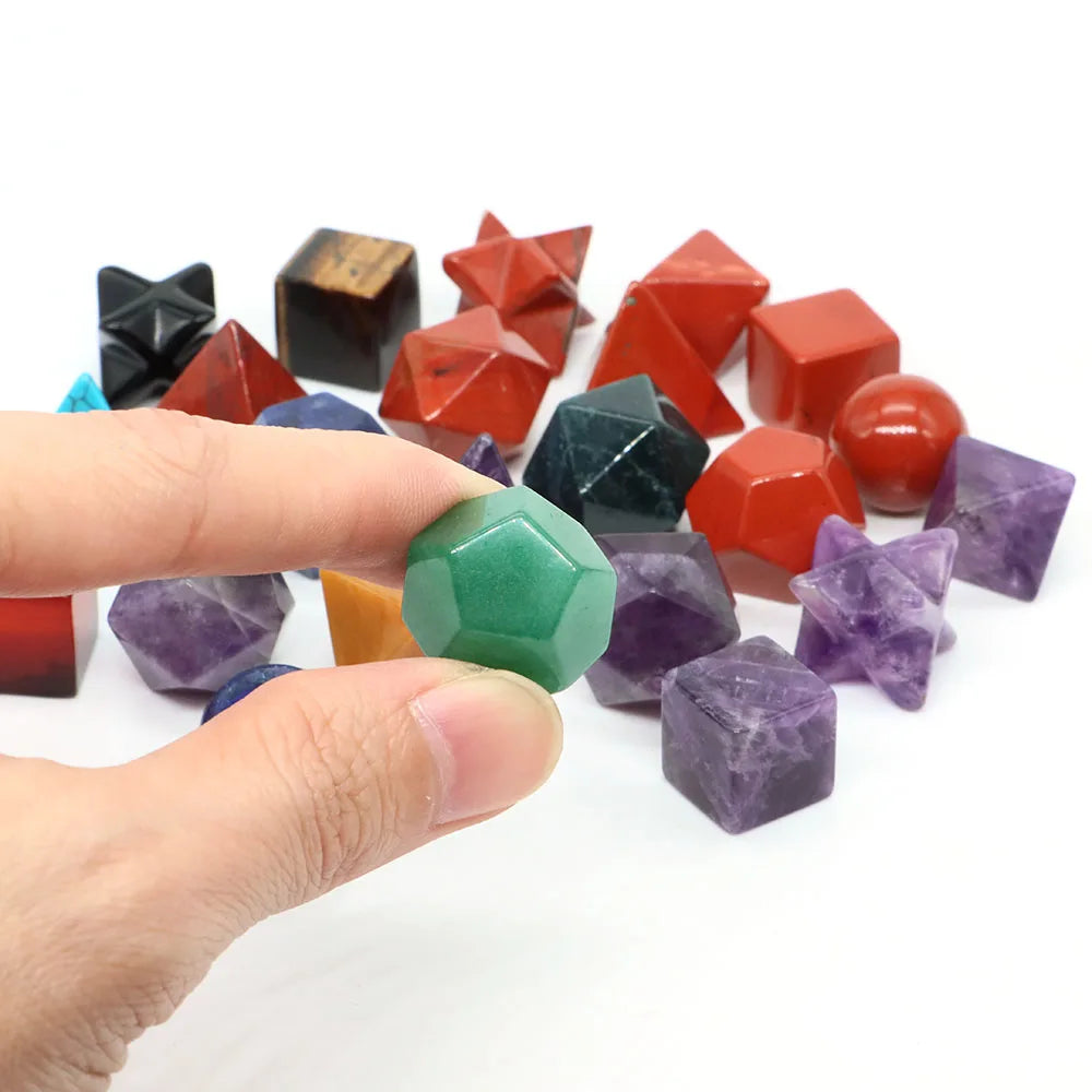 7 Piece Sacred Geometry Crystal Carving Sets